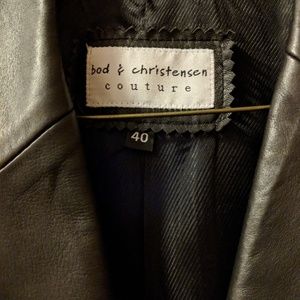 Leather jacket blazer